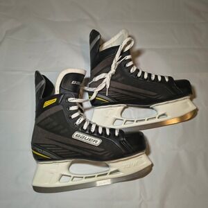 Bauer Supreme Ice Hockey Skates Black Grey Mens Size 10.5 Tuuk Lightspeed Pro